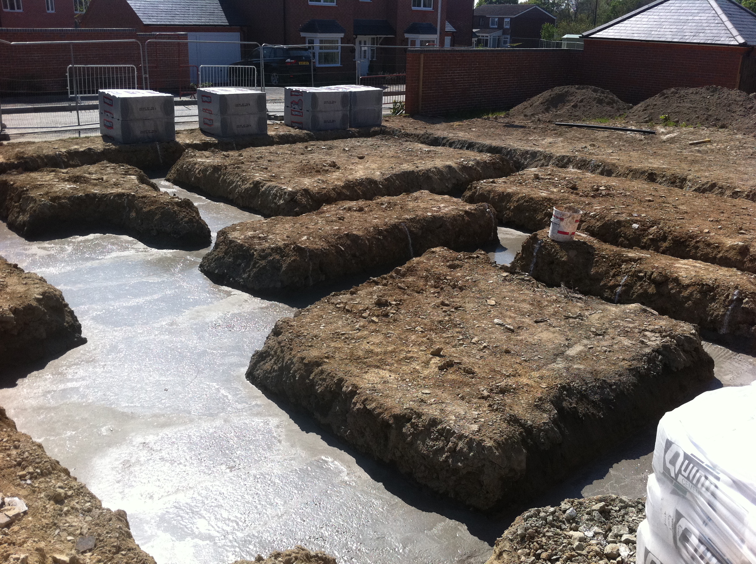 New Build Homes in Worcestershire — Concrete Pour Ready for Footings